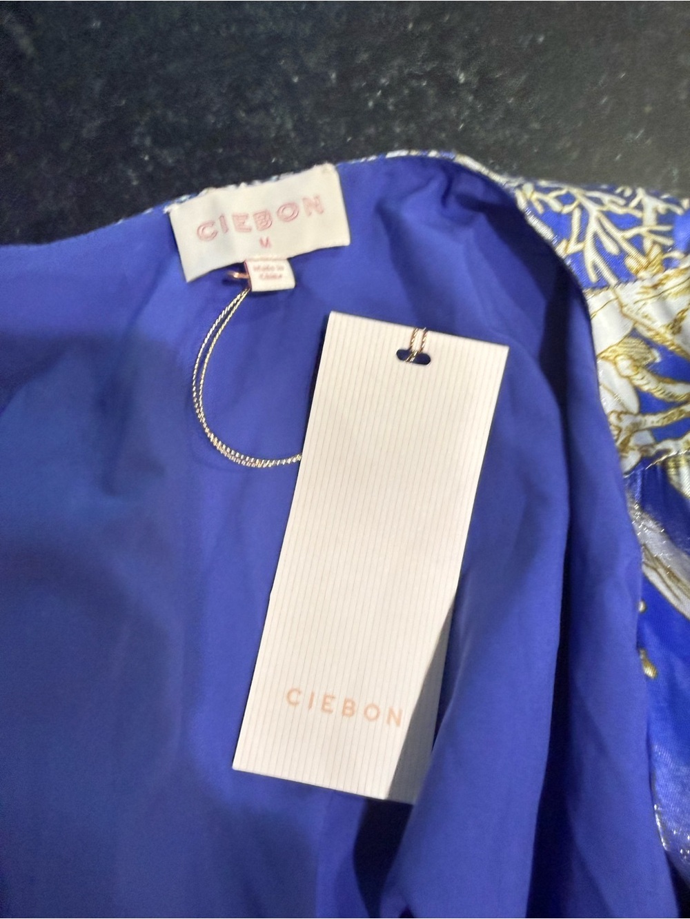 NWT Ciebon Blue Floral Wrap Maxi Dress - Picture 5 of 8
